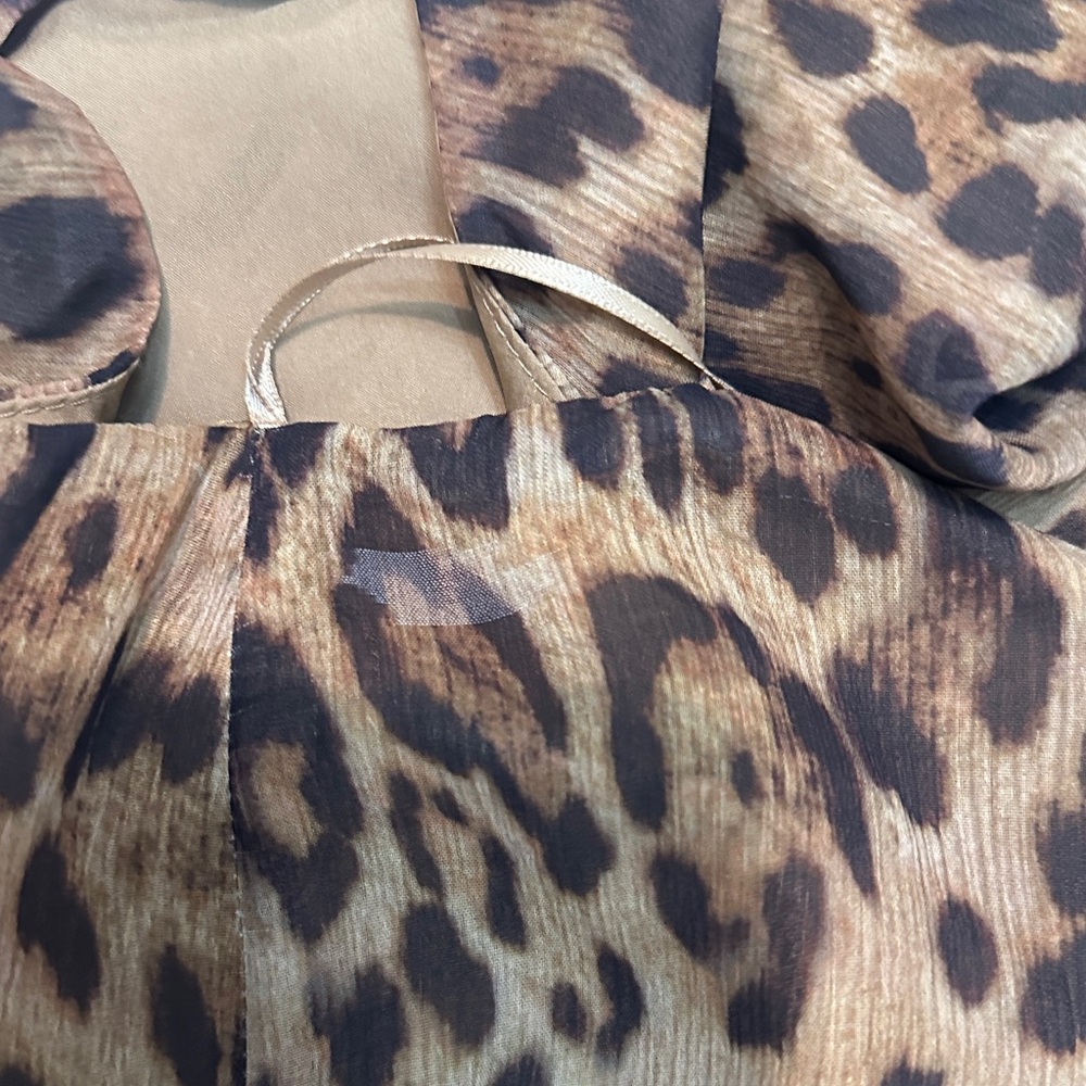 Leopard Print One-Shoulder Dress - image 7